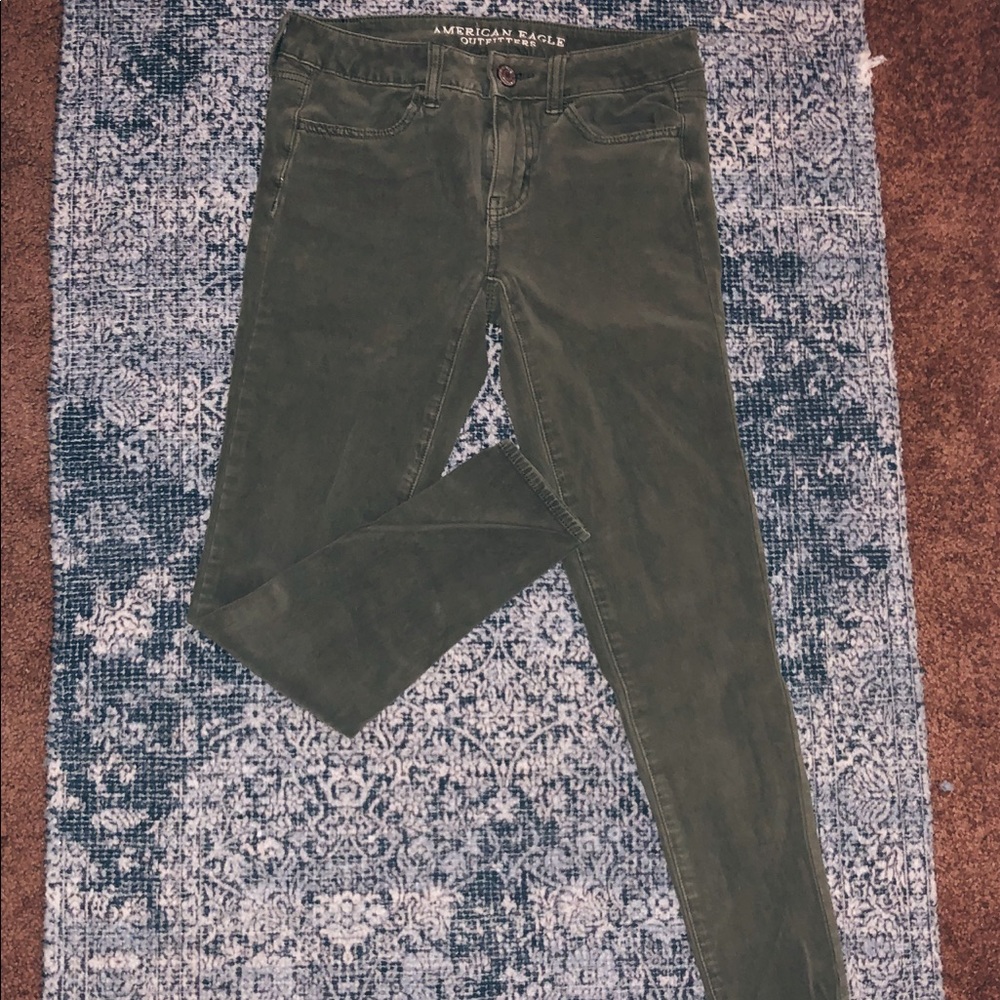 American Eagle Army Green Jeggings
